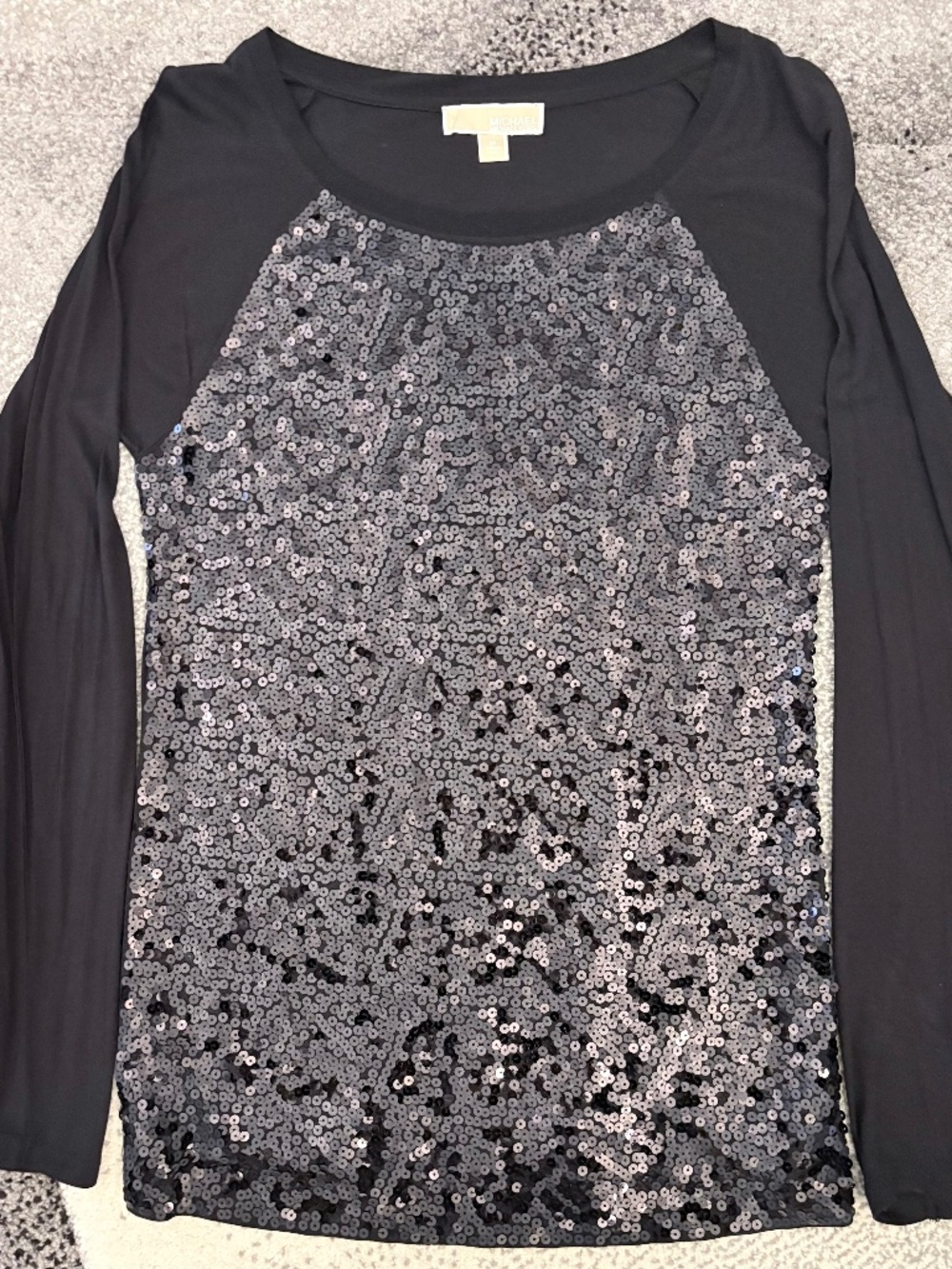 Michael Kors Long Sleeve Sequin Shirt